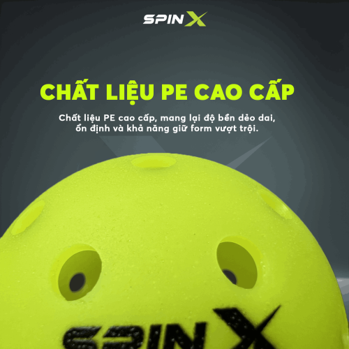 1 Quả Bóng Pickleball SpinX Pro Tour Chính Hãng - Bền - Đường Bay Ổn Định - Kiểm Soát - 40 Lỗ - Đường Kính 74mm